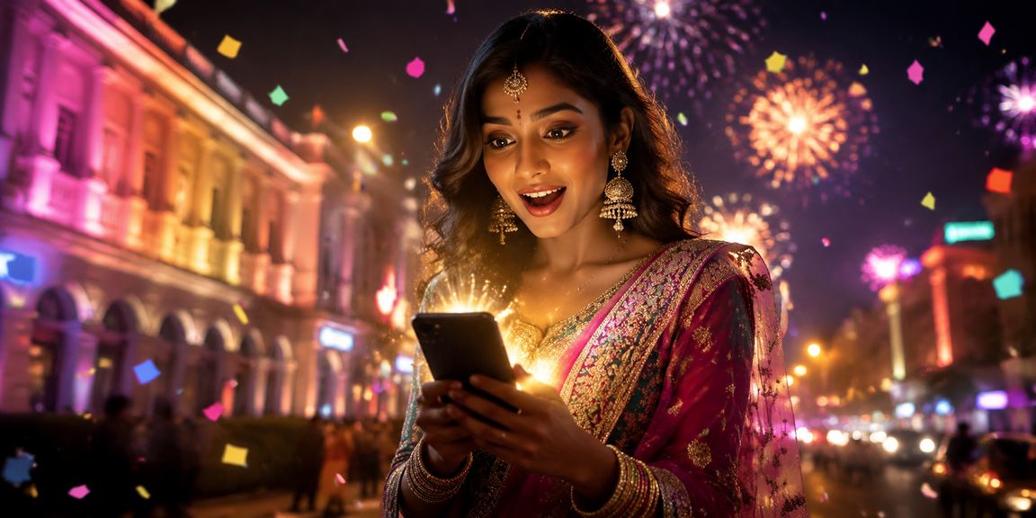 Delhi Connaught Place neon lights showing online registration and bonuses