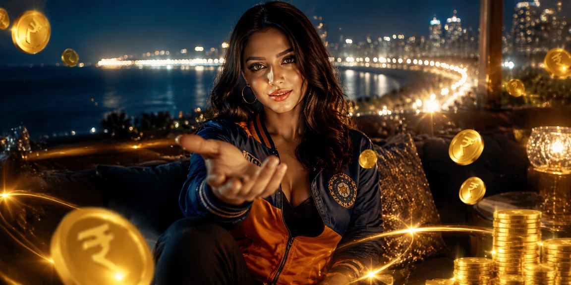 Mumbai Marine Drive cricket betting scene with rupees